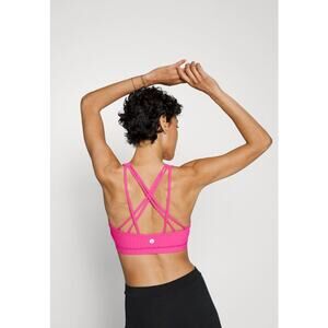 Cotton On Body Strappy Sports Crop Neon Orchid Womens Size XS